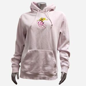 SpongeBob SquarePants Hoodie Mens Size M Pink Divided H&M Embroidered Pullover